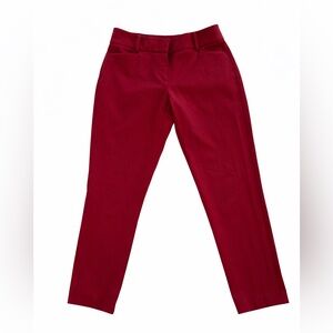 NY&Co 7th Avenue Red Slim Ankle Dress Pants Size 2